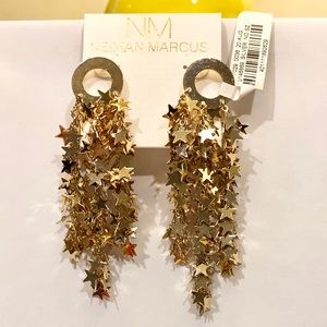 Gold color multi star necklace